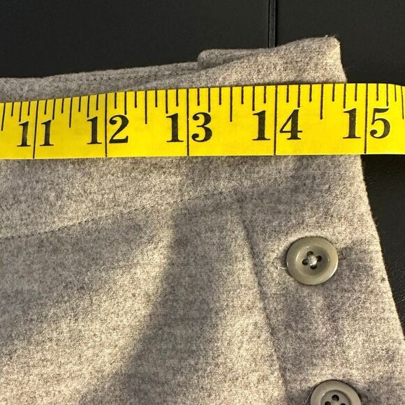 J. Crew Light Tan Side Button Wool Cashmere Blend Wide Leg Pants Size 4 - Picture 6 of 9